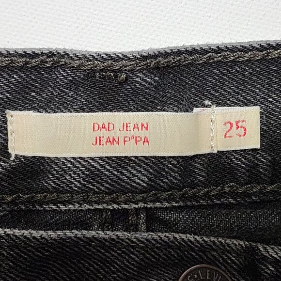 Levi's Black Wash Rigid Denim High Rise Dad Jeans - Picture 7 of 9